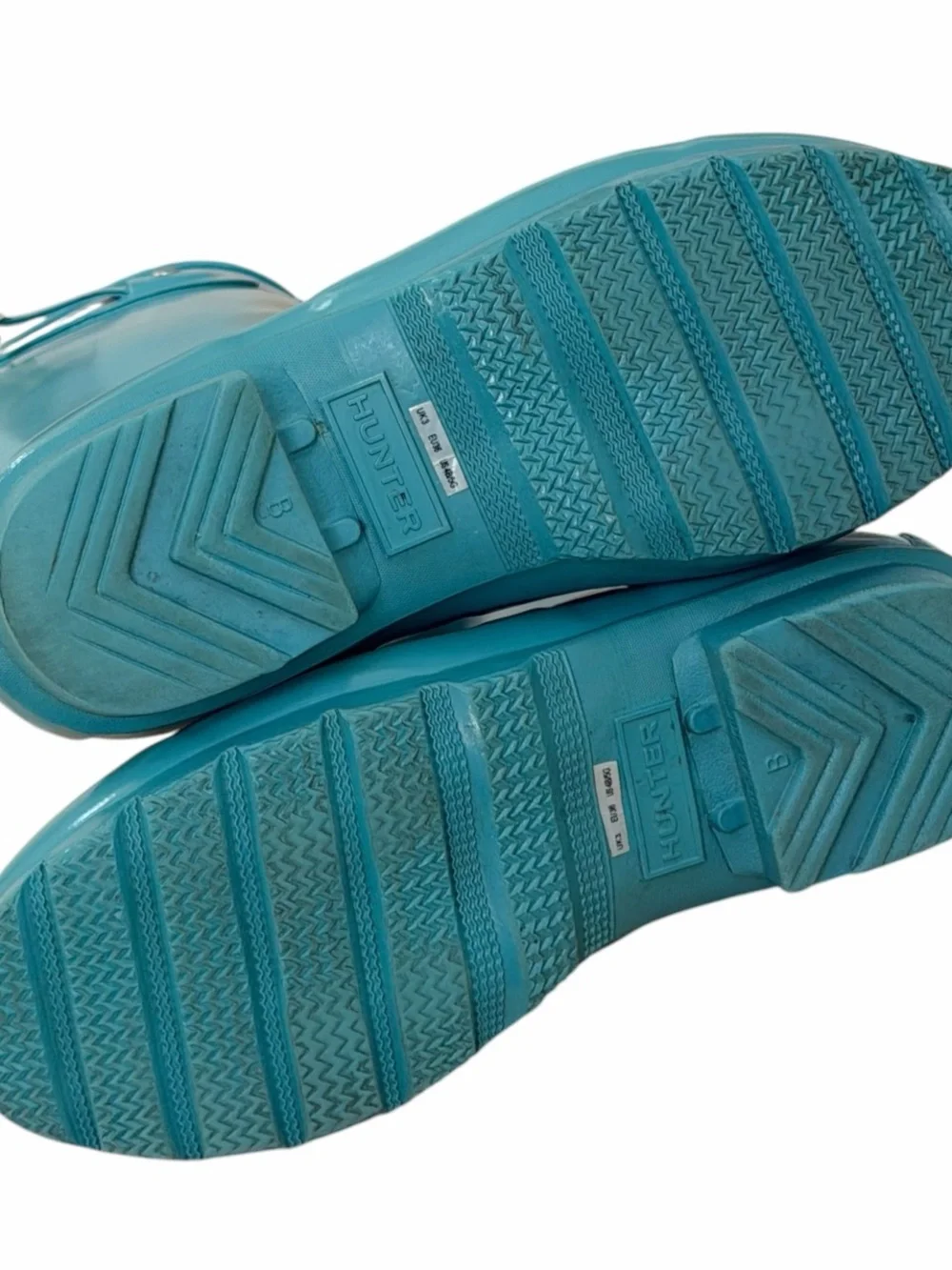 Hunter Original Kids Gloss Teal Blue Rain Boots US 4 / UK 3